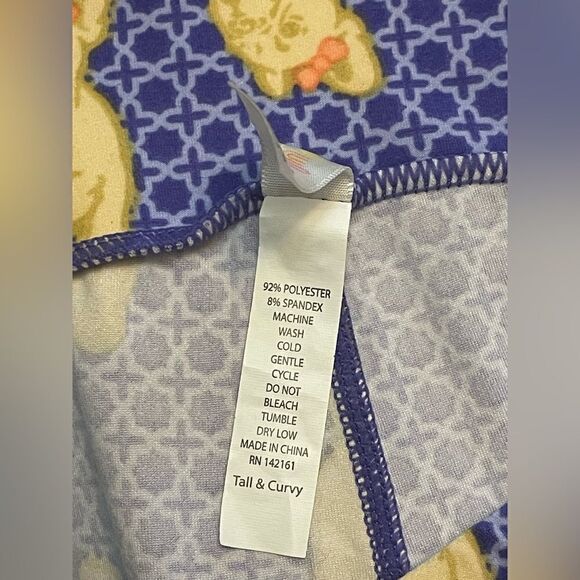 Lularoe tall&curvy Leggings • Frenchies With Bows • Unicorn Collection • NWOT - Picture 12 of 14